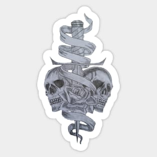 The couple dagger Sticker